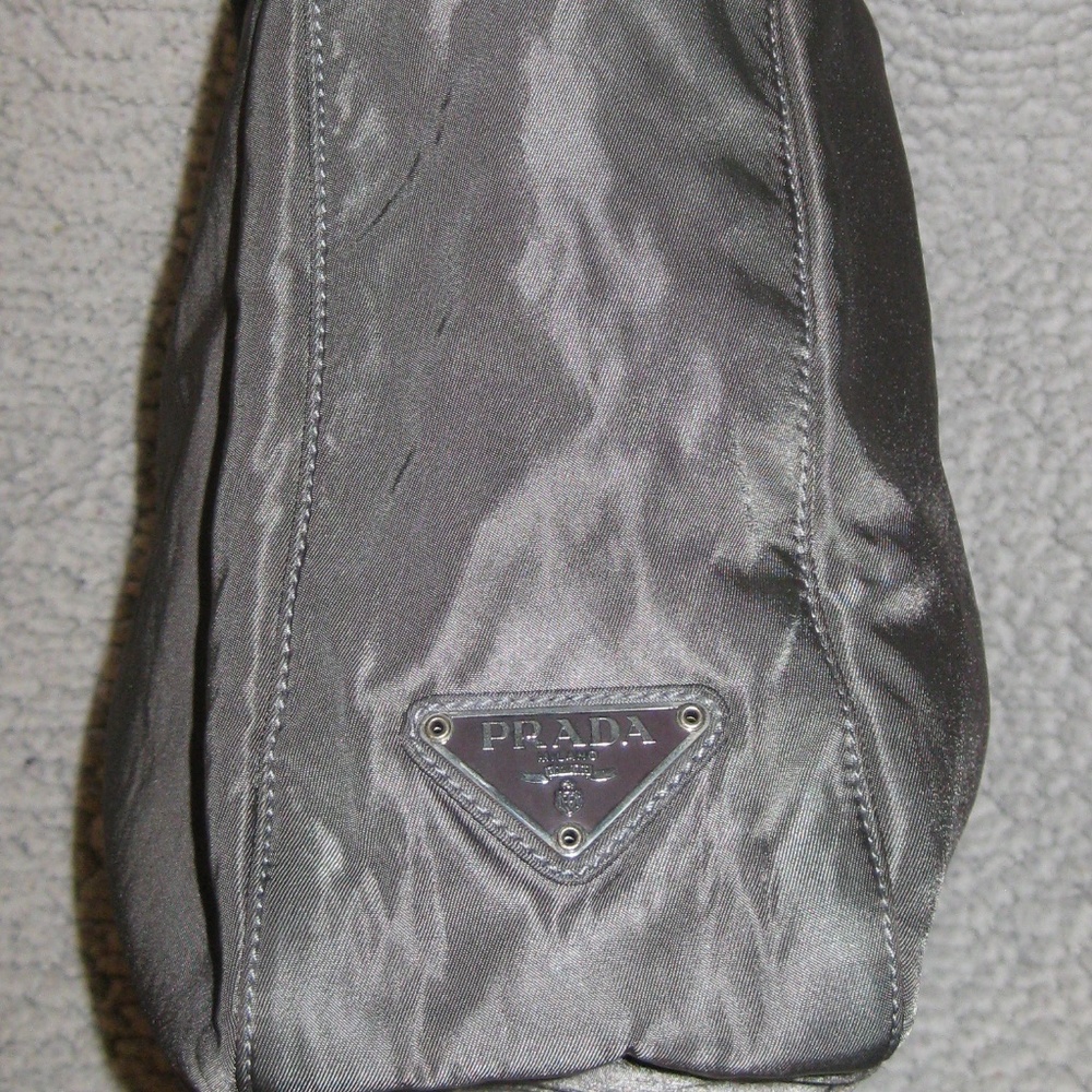 Prada Nylon Small Tote - Gray